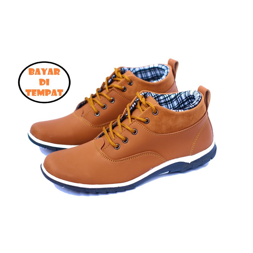 sepatu boot pria / sepatu boot tali pria / sepatu brodo pria / sepatu semi formal
