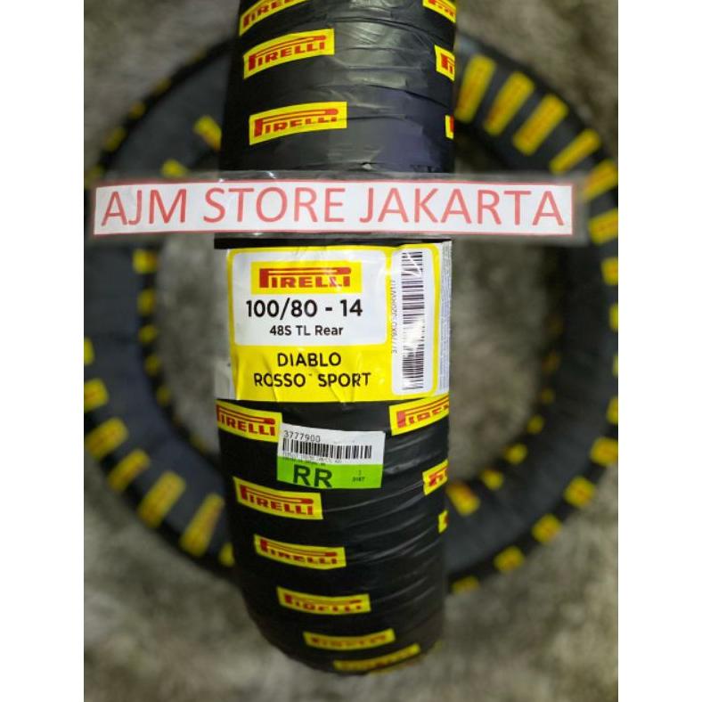 [[BISA COD]] Pirelli Diablo Rosso Sport 100/80-14 Tubeless...