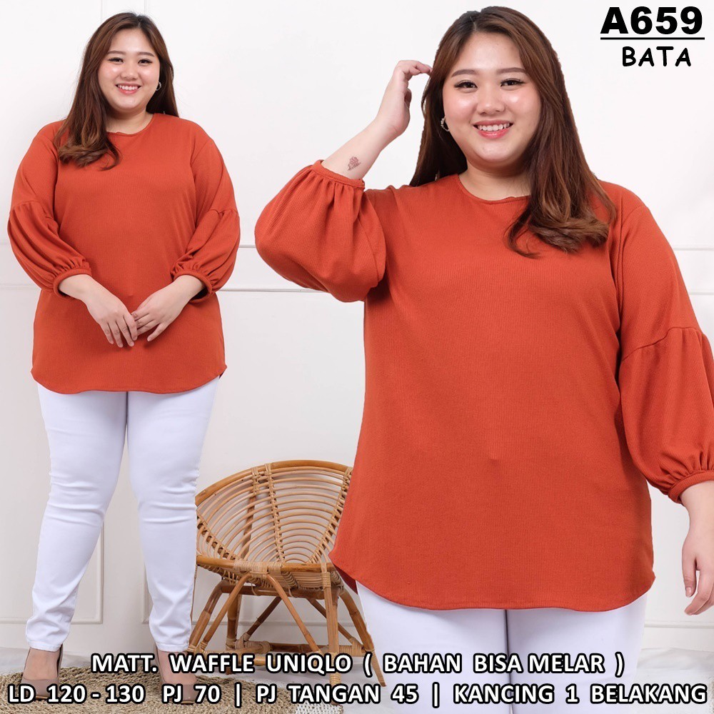 ZRS [COD] + [GRATIS ONGKIR] Atasan Jumbo Balona Lengan Panjang BIG SIZE XXXL LD 120-130 CM PJ 74 CM