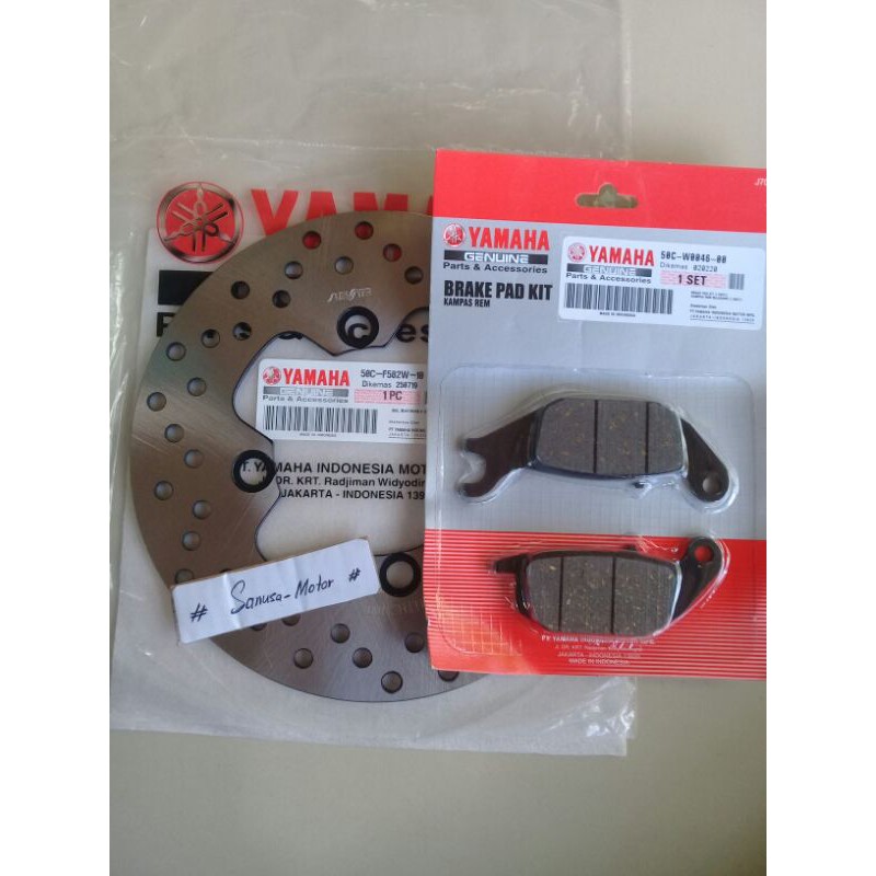 Piringan Cakram  Belakang Plus kampas Rem Yamaha Jupiter Mx 135 New Ori