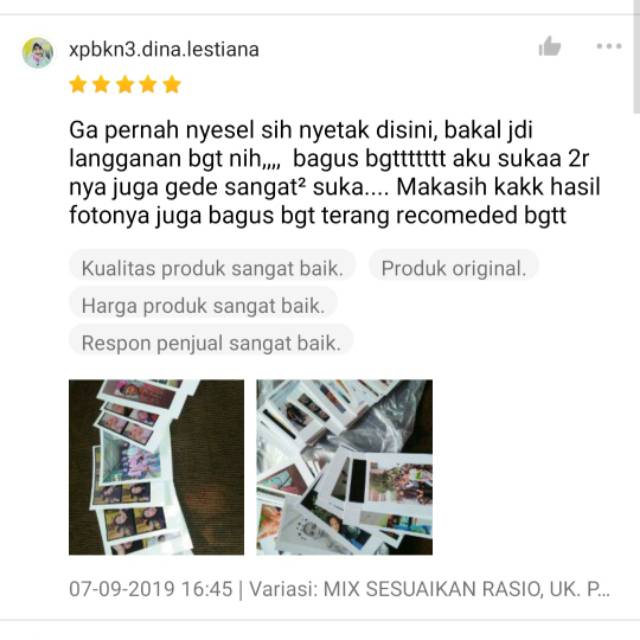 CETAK FOTO POLAROID MURAH BERKUALITAS - POTRAIT GLOSSY