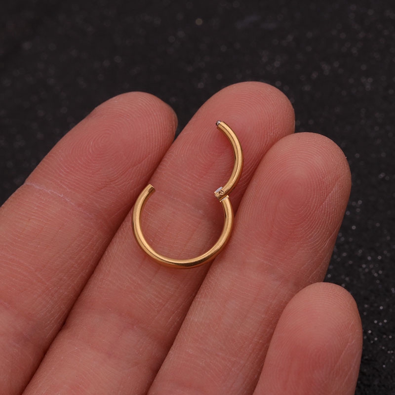 1Piece 6mm to 16mm 16G Stainless Steel Clicker Ring Hoop Nose Piercing Helix Cartilage conch Earring