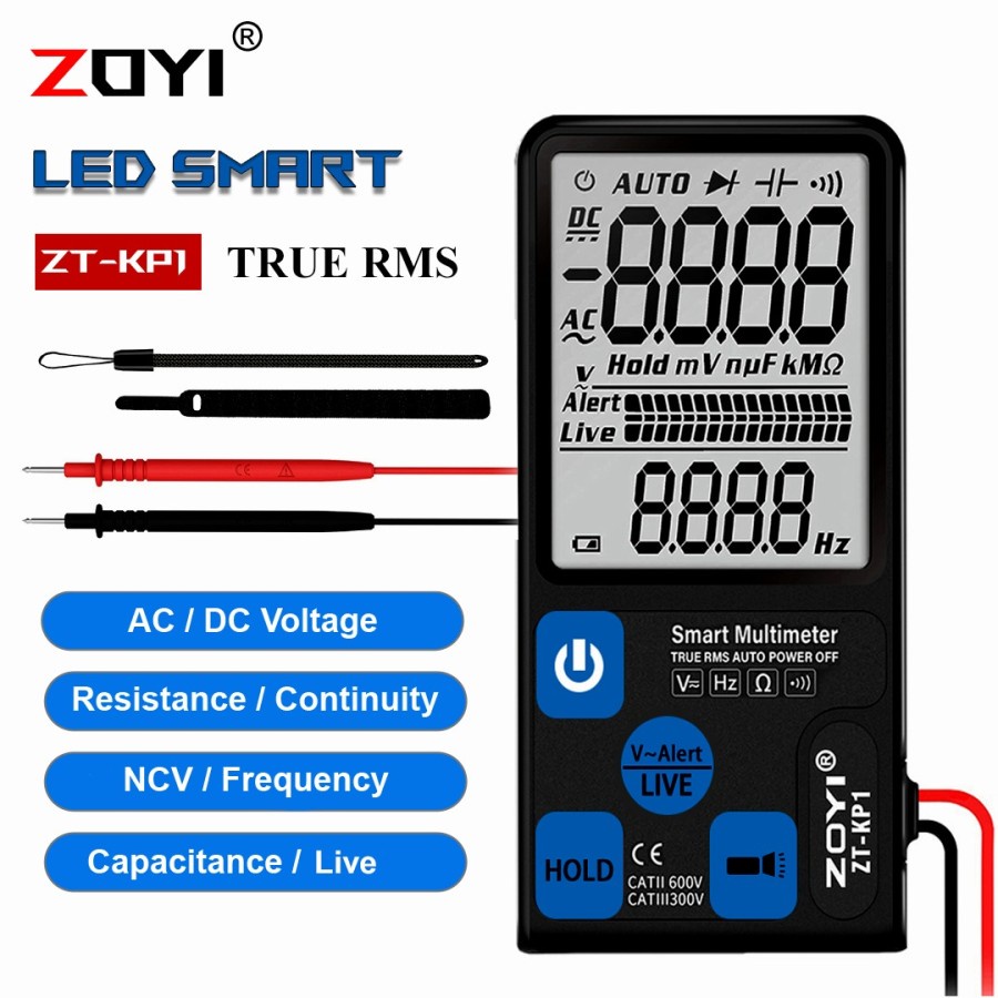 Smart Multimeter True Rms Auto Power Off NCV Frequensy