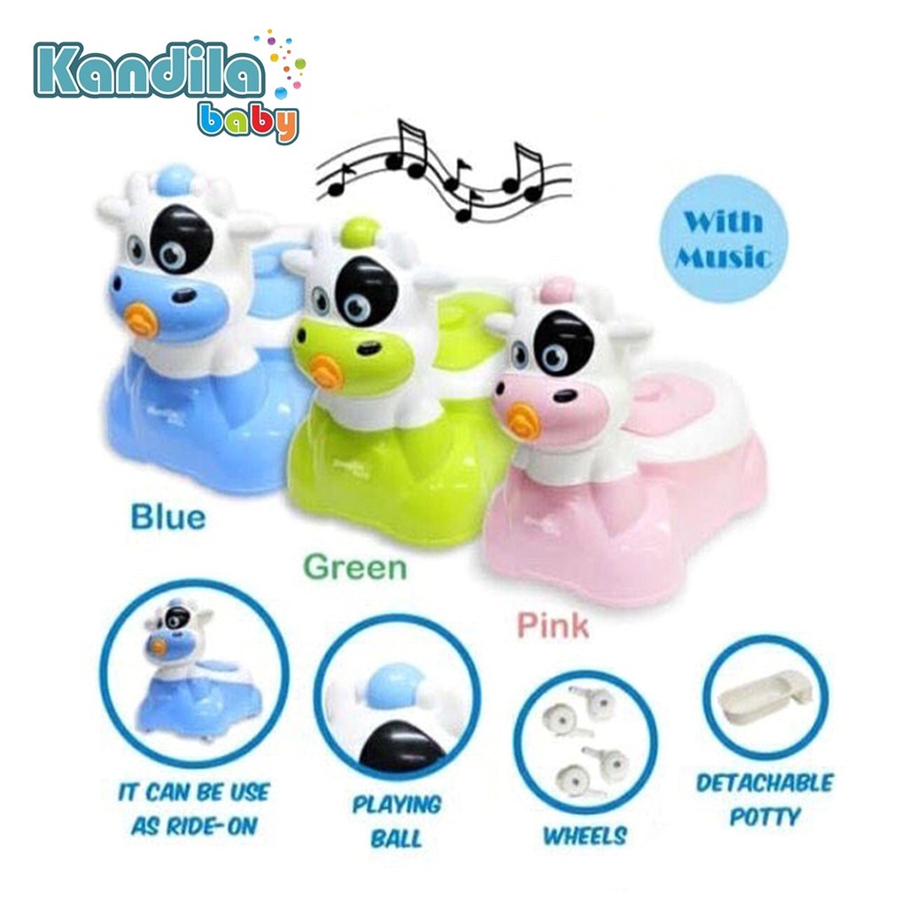 Toilet  Training Anak Potty Pispot Kandila Baby Potty Cow KDL018-2