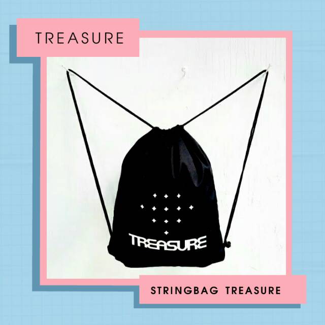 TOTEBAG / STRING BAG RANSEL SERUT SABLON TREASUREE KPOP bahan TASLAN