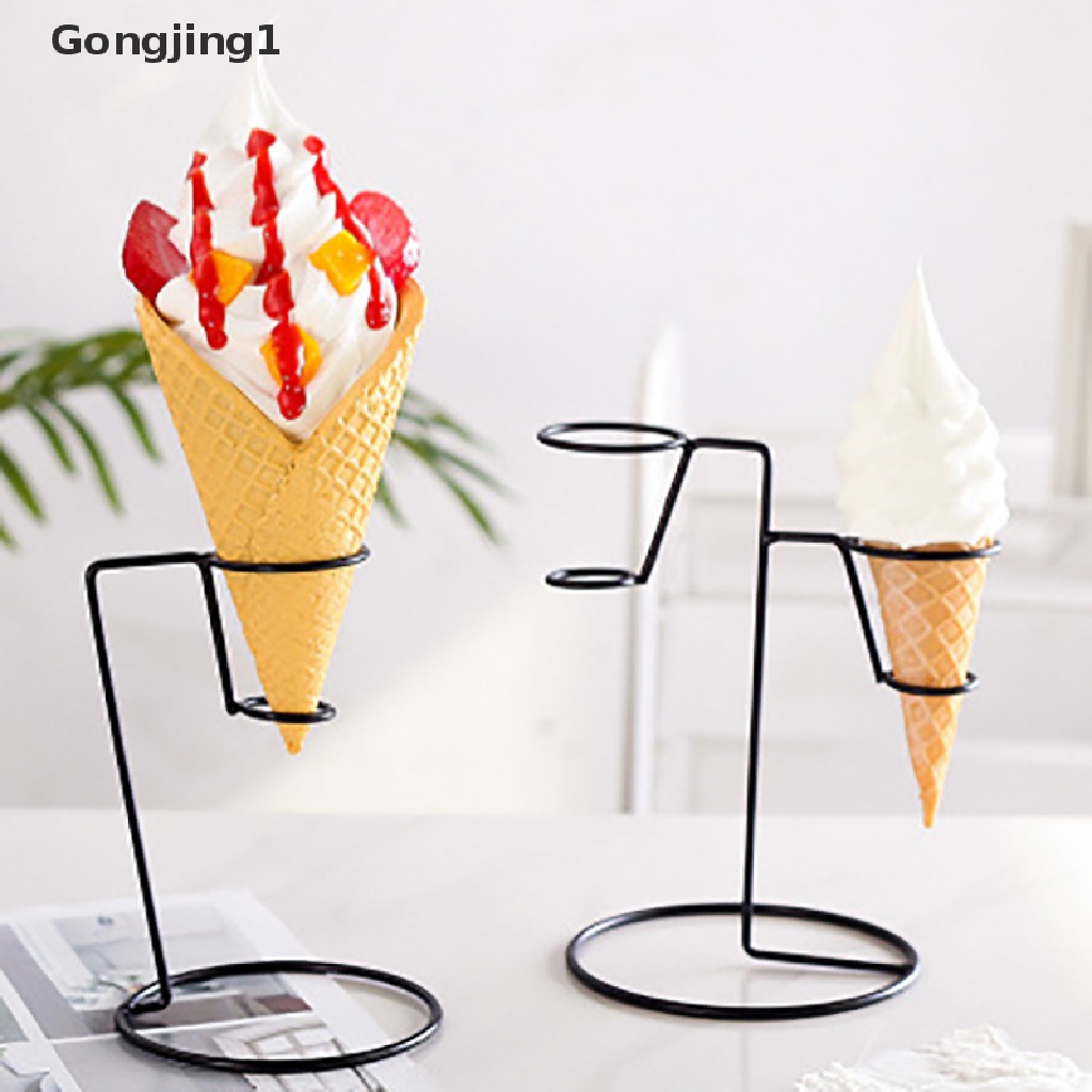 Gongjing1 Stand Holder Es Krim Bahan Besi Untuk Pesta Ulang Tahun / Pernikahan