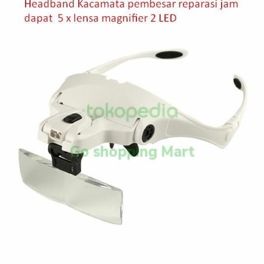 

(COD) GSM Kacamata pembesar reparasi jam dapat 5 x lensa magnifier 2
