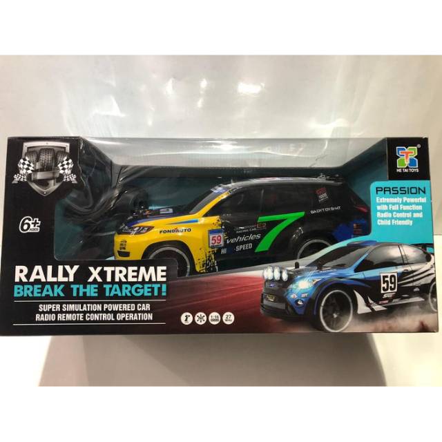 Mainan Mobil Rc rally xtreme car skala 1/18