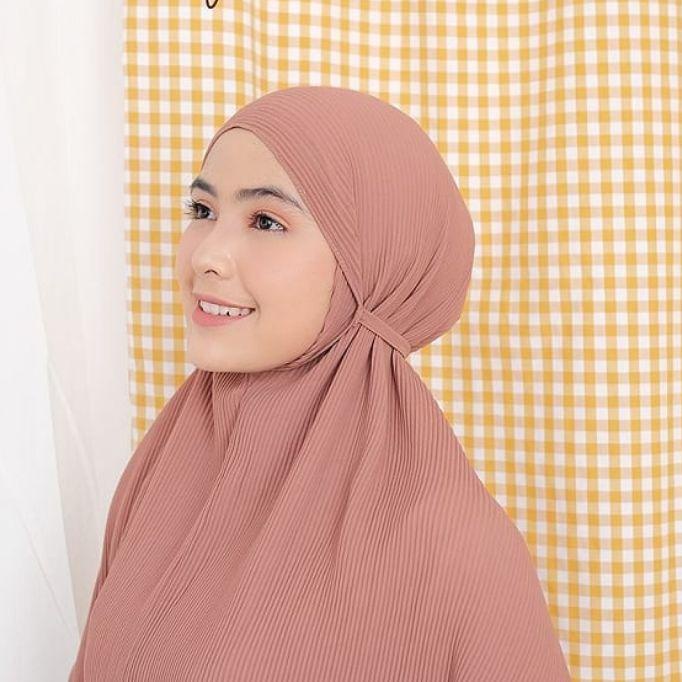 ☺ Hijab Bergo Plisket Maryam Tali Ceruty Babydoll premium By Nirmala ♕