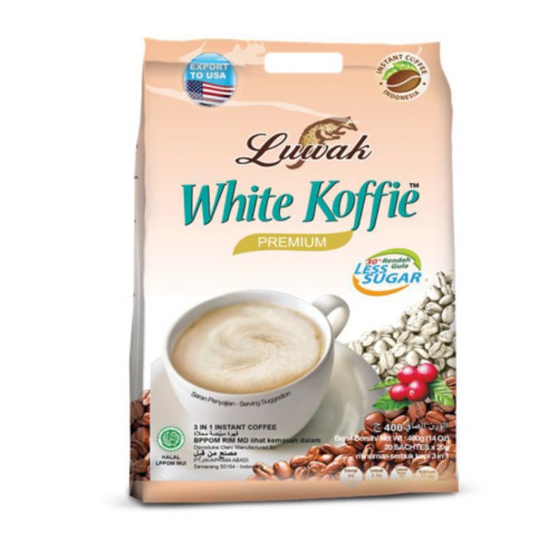 LUWAK WHITE KOFFIE LESS SUGAR BAG