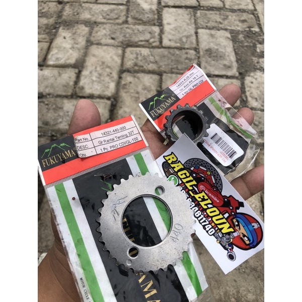 Gigi Gear Ger Sentrik Timing Kamprat Set GL Pro Series Pro Cdi GL100 FUKUYAMA