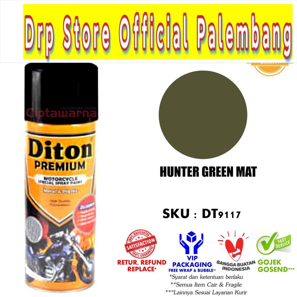 Cat Semprot Diton PREMIUM 9117 HUNTER GREEN MATT 400 ML