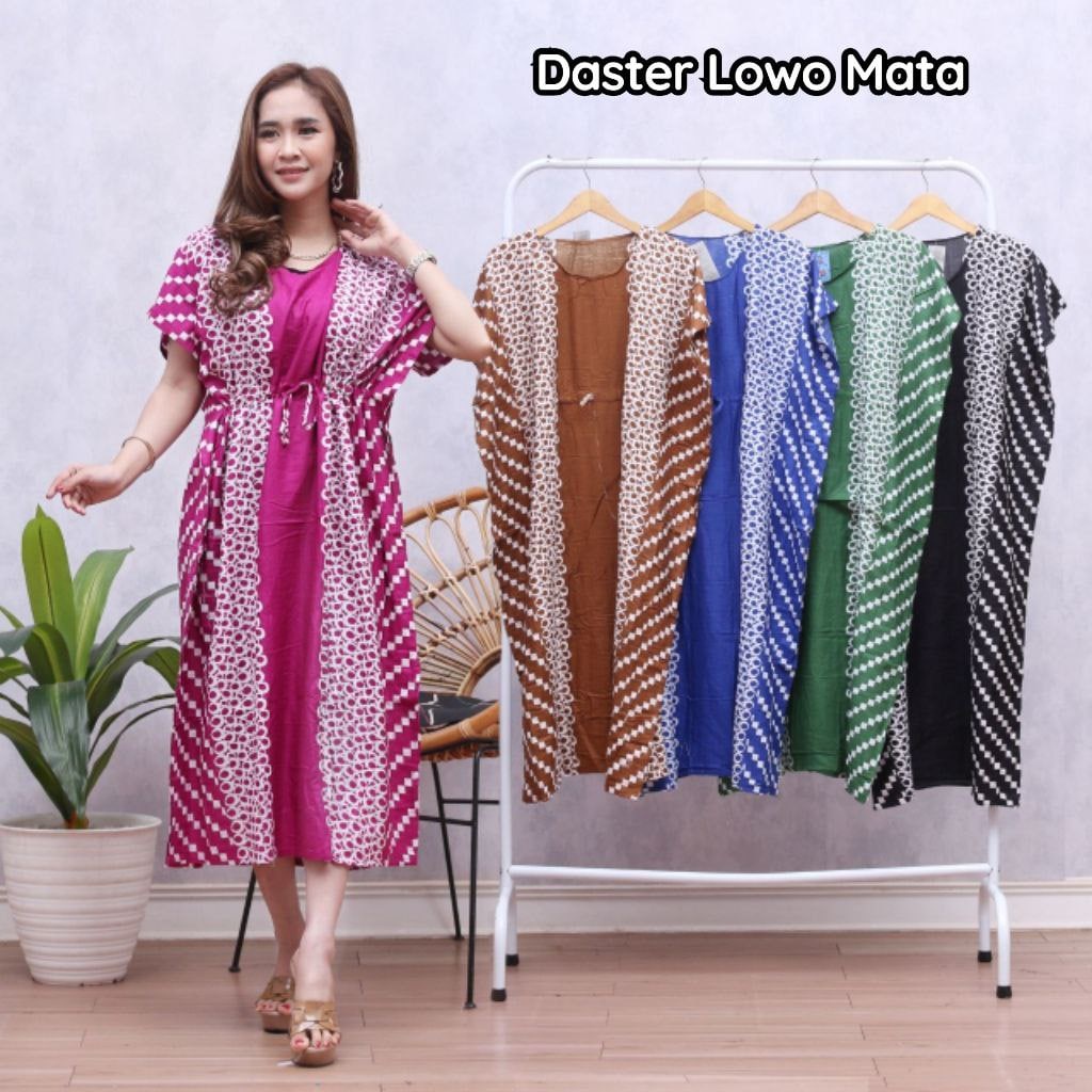 Daster Lowo Jumbo LD 120 Tali Serut Depan  kekinian daster ibu bumil baju daster batik wanita daster bali rayon premium lengan pendek murah Populer