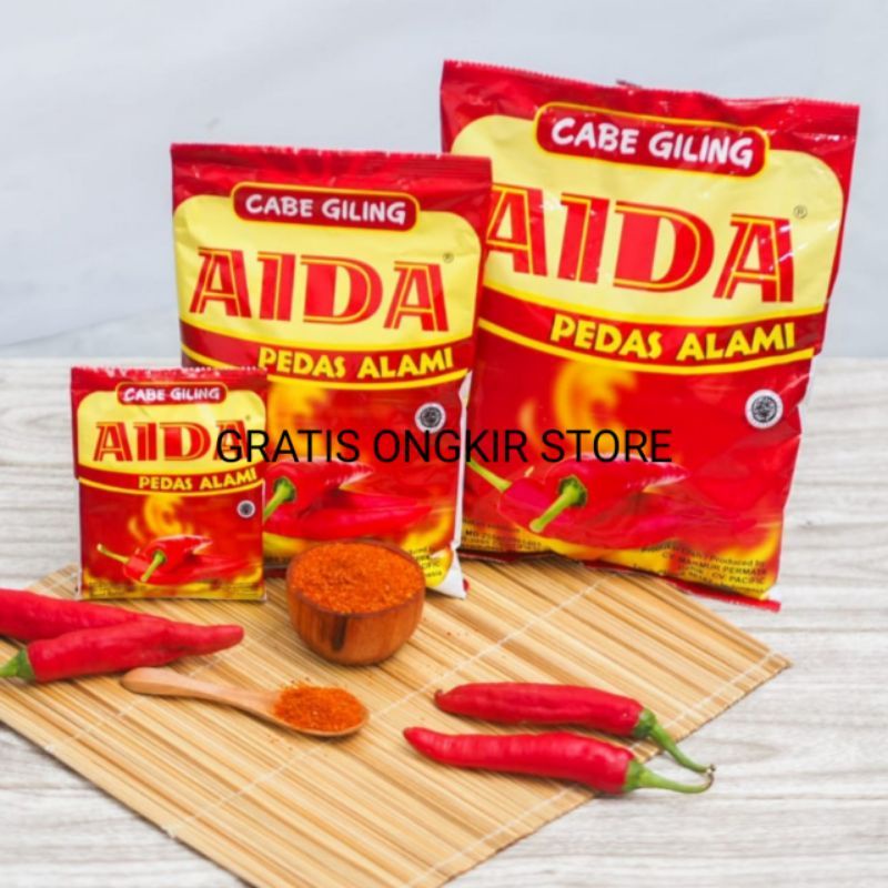 

500gr Aida Bubuk Cabe Giling Pedas Alami Bumbu Masakan Camilan Viral