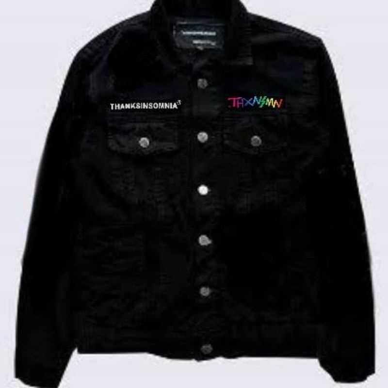 Jaket Denim Thankinsomnia Hitam Bekas original