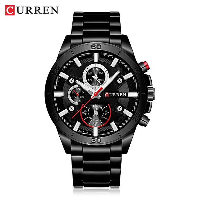CURREN 8275 Jam Tangan Pria Analog Stainless Steel Chronograph Tidak Aktif WATCHKITE WKOS