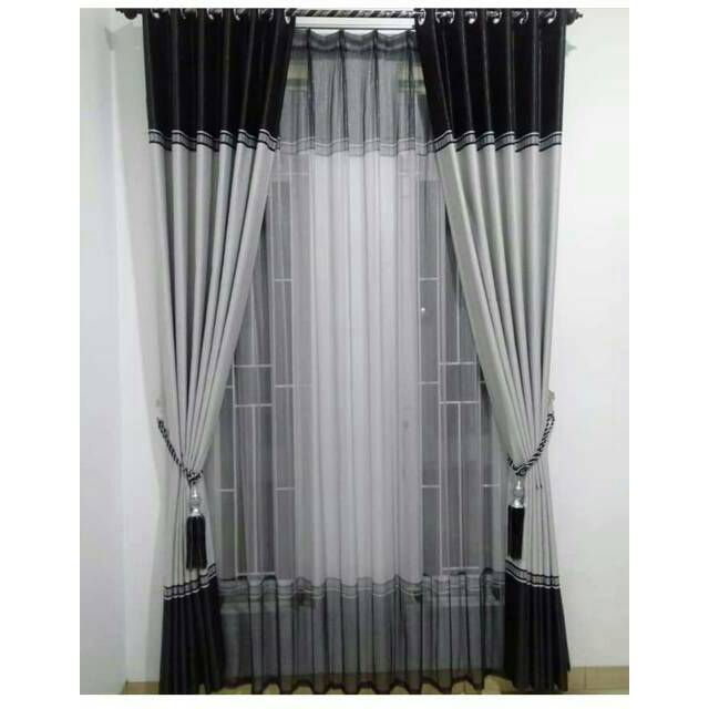 Gorden Blackout Bludru L 120 × 240 Cm Gorden Jendela Pintu Rumah