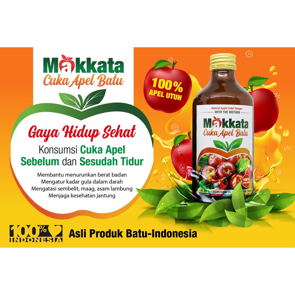 CUKA APEL ORIGINAL Untuk Kesehatan Wajah Dan Diet MAKKATA Obat Batu Empedu Batu Ginjal Paling Ampuh Tanpa Operasi