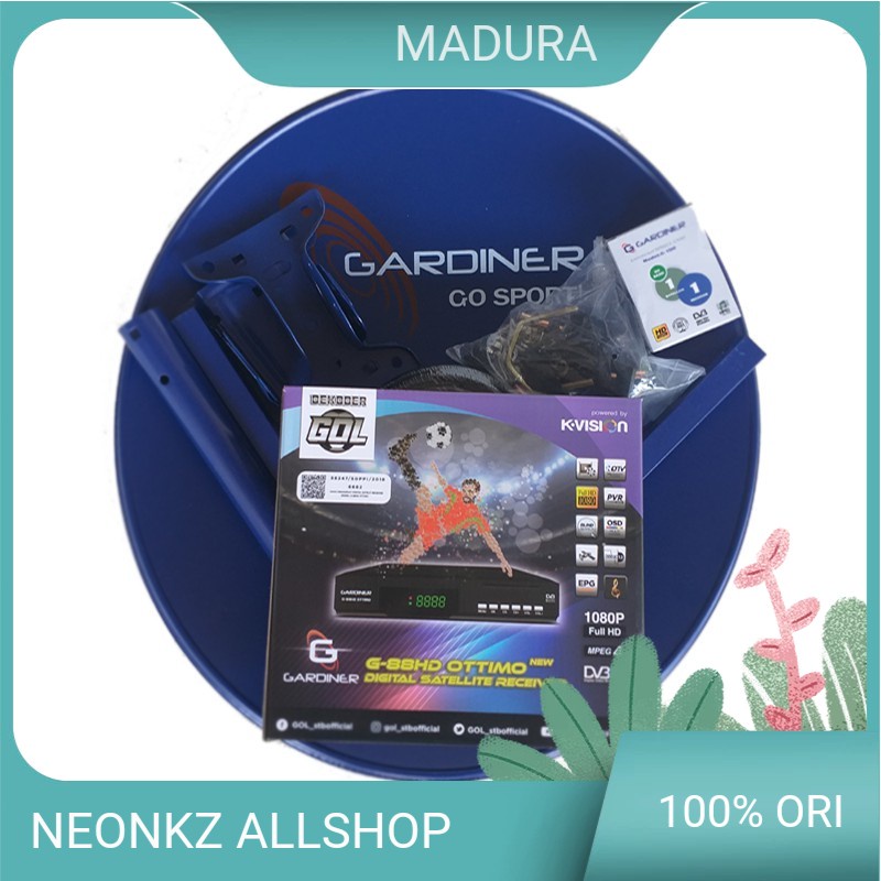 Paket Antena Parabola Mini Ninmedia Garmedia Gol Lengkap LNB + Kabel