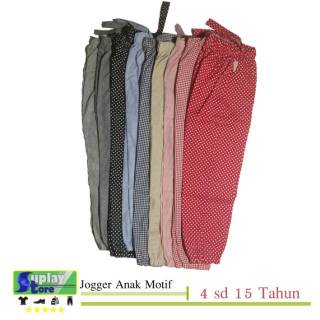  Celana  Jogger  Anak  Perempuan usia 4 sd 15 tahun Motif 