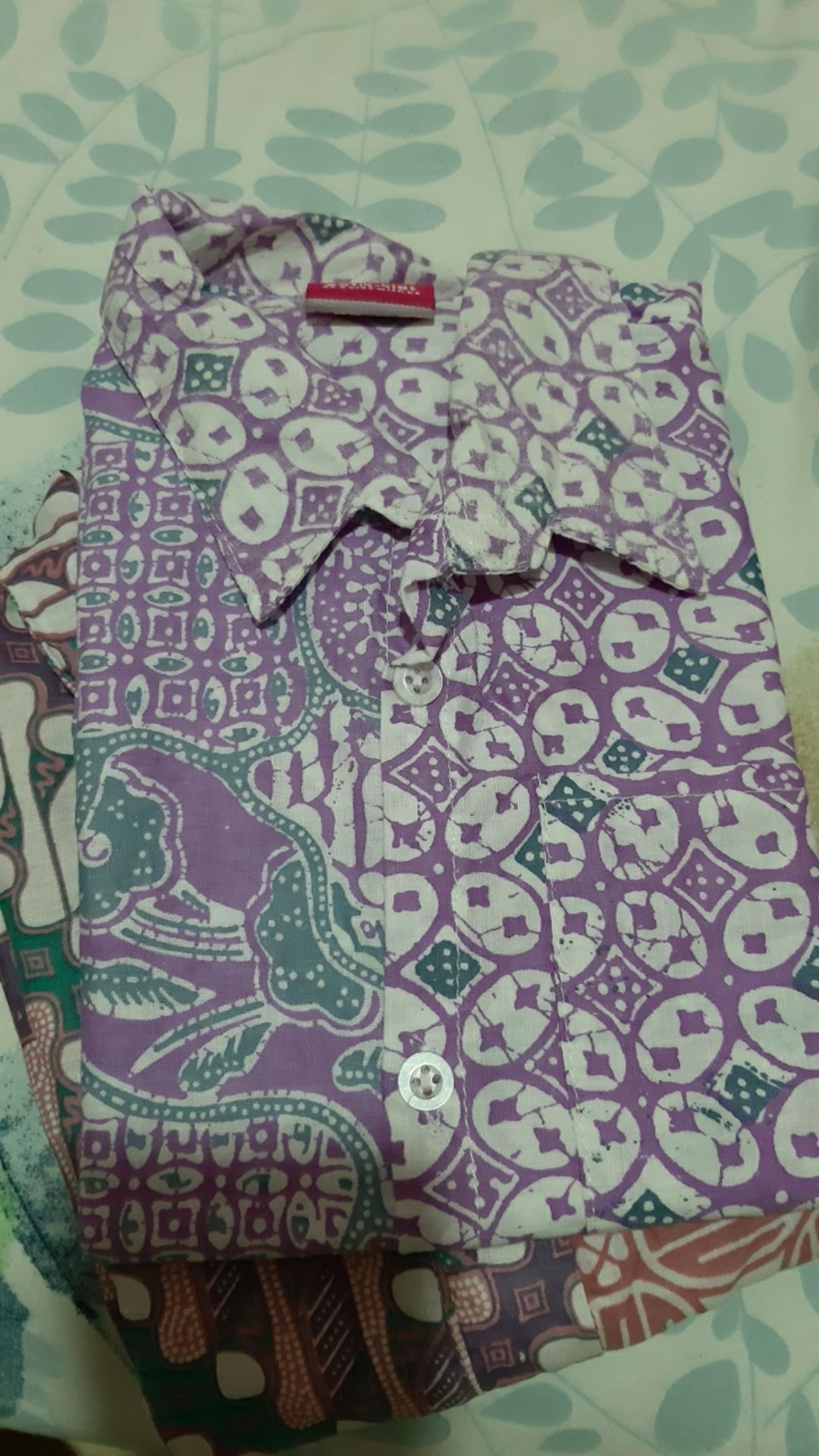 Kemeja Batik Anak Cewek Cowok Batik Pastel Soft Kombinasi Motif Biru Lilac Pink Toska Orange Salem