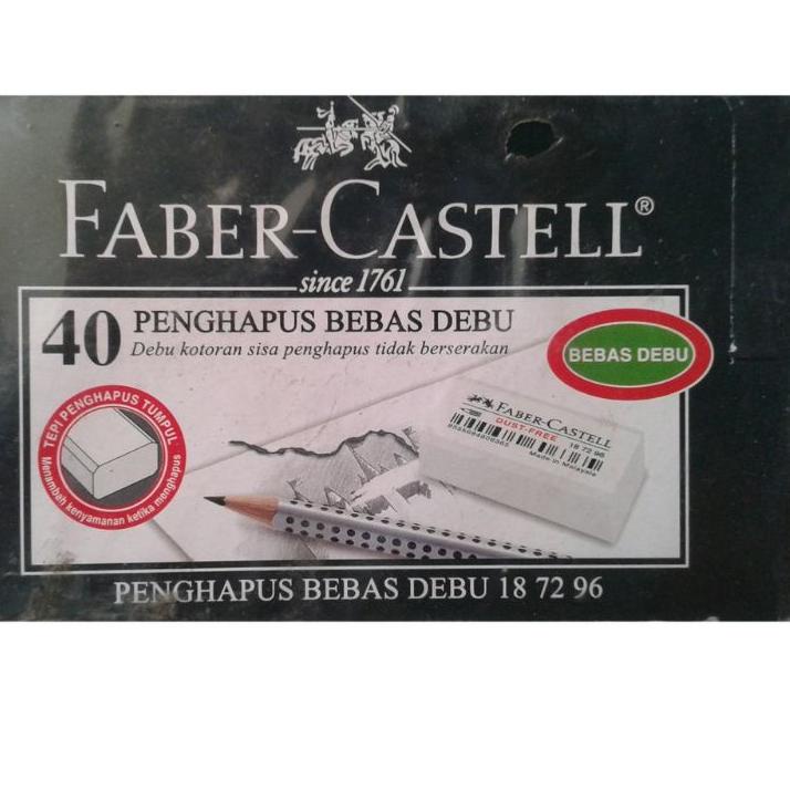 

Bagus Banget.. [1 pak] penghapus eraser FABER CASTELL kecil putih isi 40 pcs