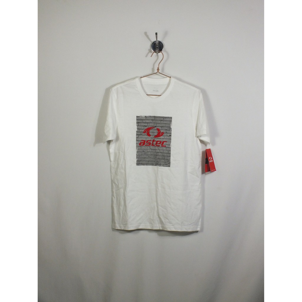 TSHIRT KAOS ASTEC MOTIF WHITE ORIGINAL BNWT