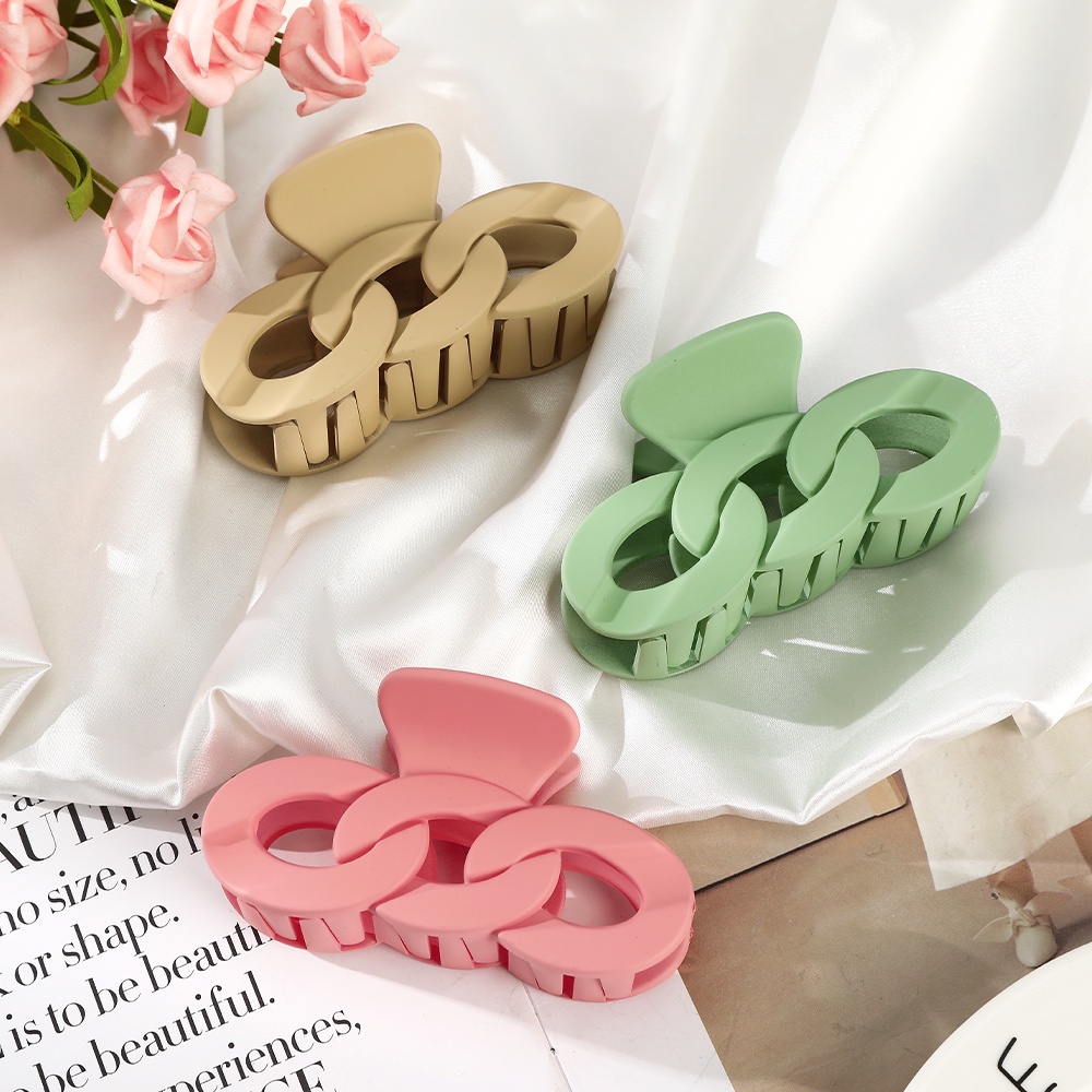 Jepit Rambut Rantai Cakar Warna Permen Gaya Korea Untuk Aksesoris Wanita