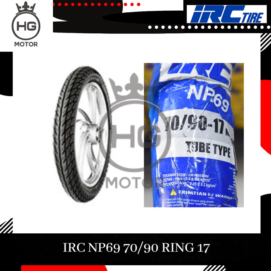 Ban Motor IRC NR 69 ( NR69 ) 70/90-17 ( Tubetype ) Ban Luar