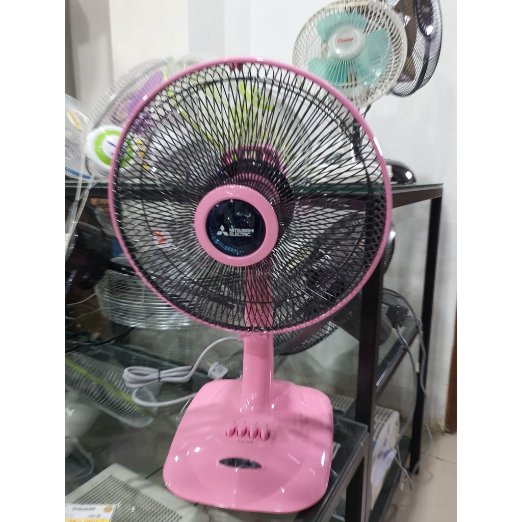 MITSUBISHI DESK FAN 12&quot; D12-GW PINK / KIPAS ANGIN MEJA