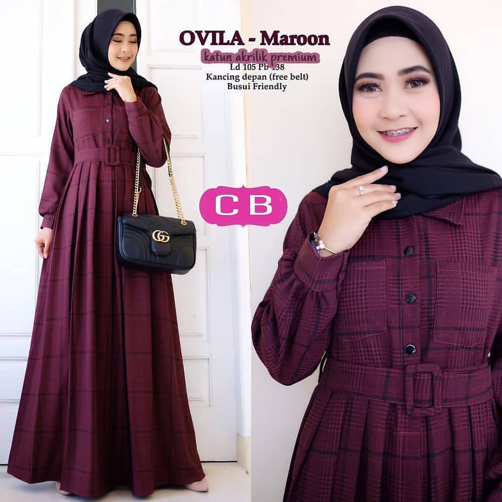 Dress Bahan Katun Pusat Supplier Grosir Baju Muslim Wanita Bandung 2021 Outfit Hijab Modern Ovila