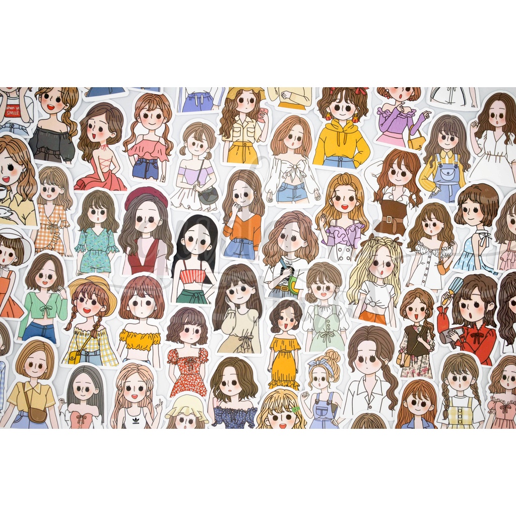 Stiker All Girls Are Beautifull Sticker Motif Cewek Imut DIY Scrapbook GH 303398