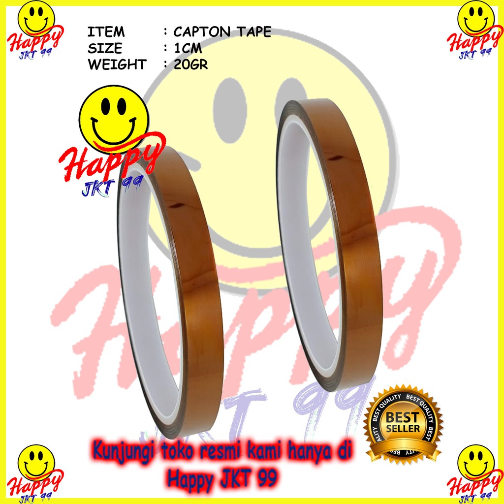 [ HAPPY JKT 99 ] LAKBAN CAPTON TAPE 1CM 1 CM TAHAN ANTI PANAS ORIGINAL