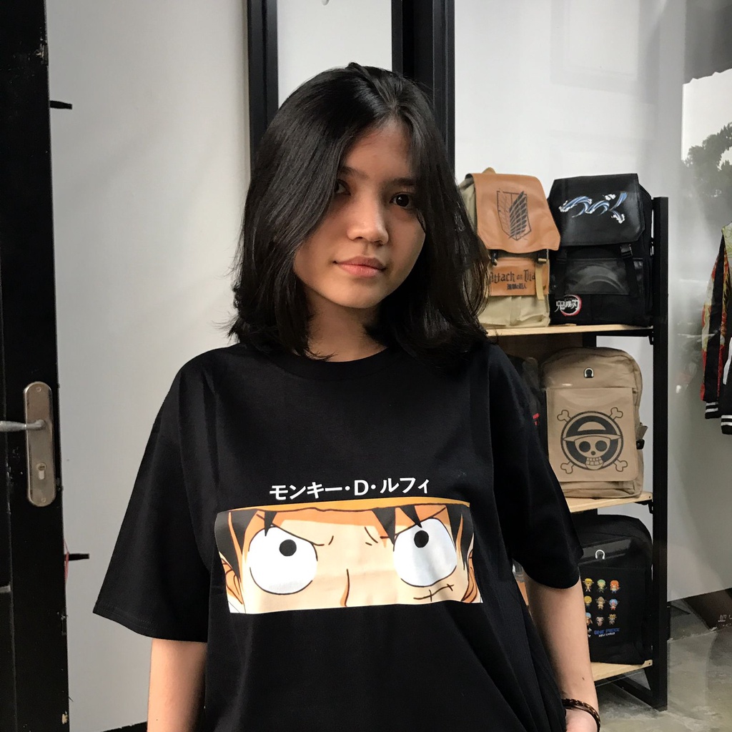 Tshirt Luffy Eyes Black Onepiece