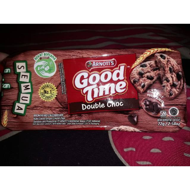 

Biskuit good time 72gr double choc / rainbow