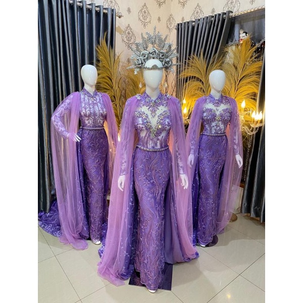 GAUN PENGANTIN SLIM DRESSS/GAUN  PENGANTIN MUSLIMAH BEREKOR/GAUN  WEDDING /BAJU PENGANTIN MODERN