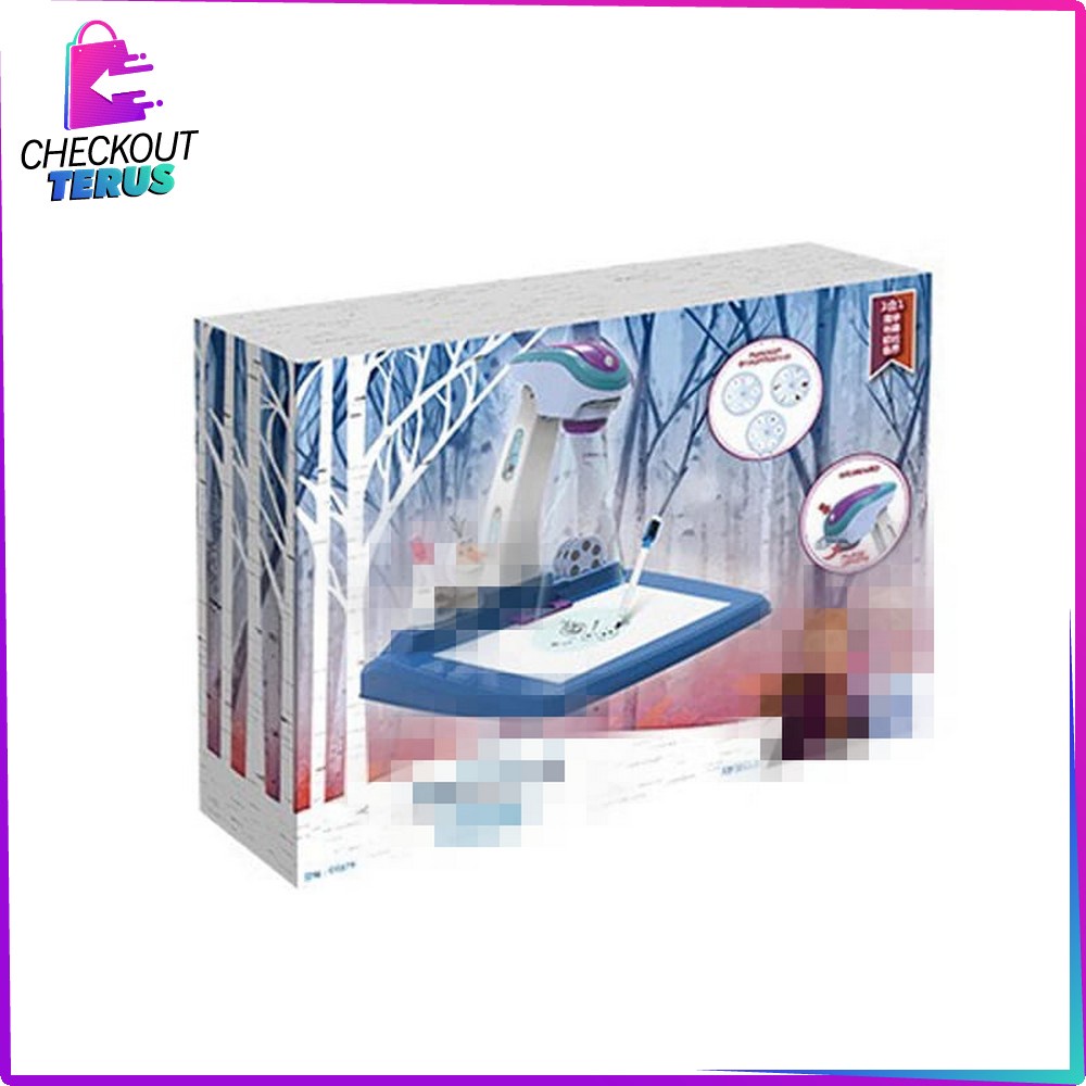 CT M30 M47 Mainan Learning Easel 3in1 Mainan Edukasi Drawing Black &amp; White Board dengan Magnet dan Papan Tulis Proyektor Anak