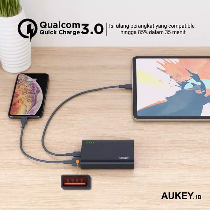 Aukey PB-XD12 Powerbank 10.000 mAh Quick Charge 3.0 &amp; Power Delivery