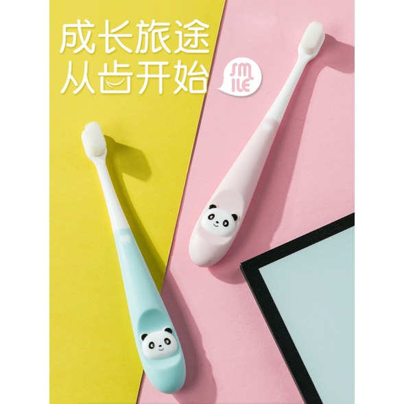 SIKAT GIGI BAYI ANAK Training Toothbrush Kids 1 tahun Karakter Panda Silicon Lembut Bulu Halus Impor