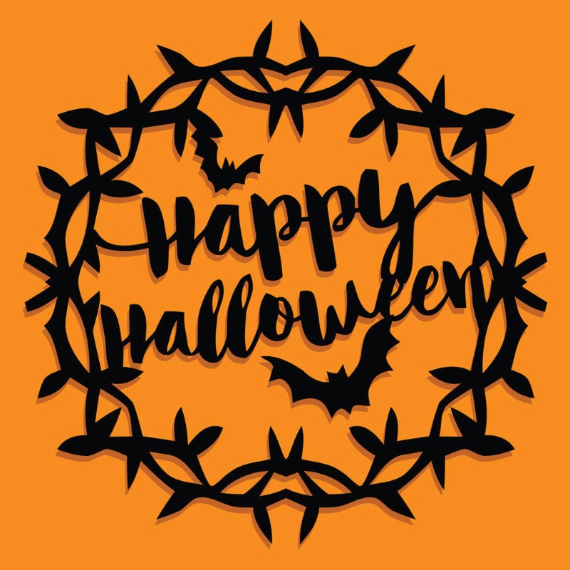 Cetakan Stensil Cutting Dies Motif Happy Halloween Bahan Metal Untuk Scrapbook / Craft DIY