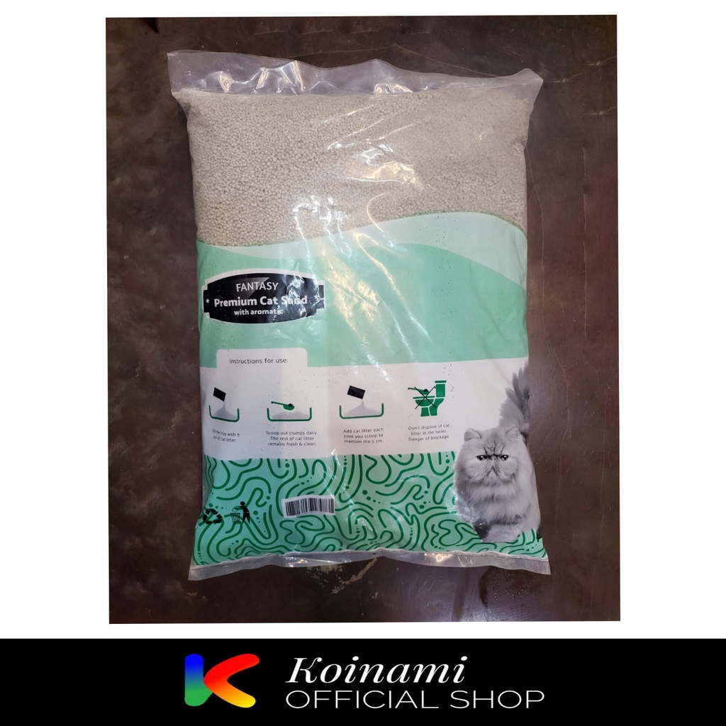 FANTASY CAT LITTER 10L / PREMIUM CAT SAND /  PASIR KUCING 10 LITER /  PASIR WANGI / PASIR GUMPAL