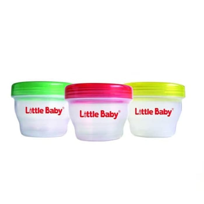 LITTLE BABY 3pcs Food Container 120ml / 160ml Tempat MPASI Makanan Bayi