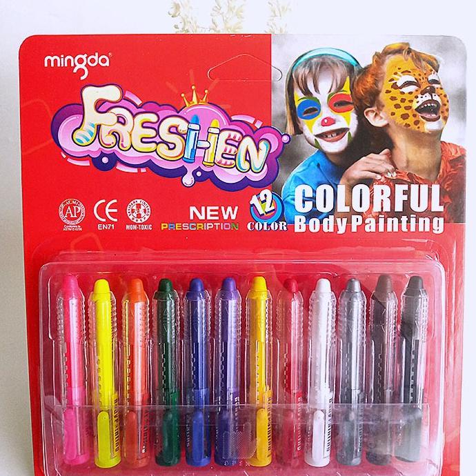 

Mingda Freshen Face Painting 12 / Crayon Wajah - Aman Untuk Anak Anak - 12 pcs