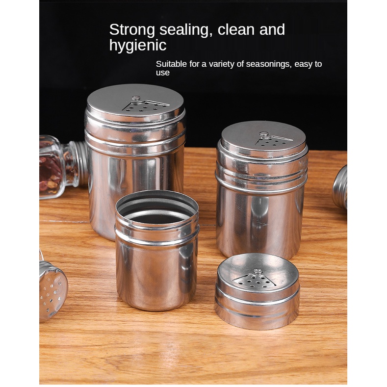 Tempat Lada Merica Bumbu Dapur Stainlees Steel Toothpick Holder 3 Lubang-4