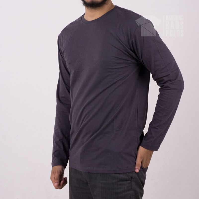 Baju Kaos Polos Lengan Panjang Cotton Combed 30s
