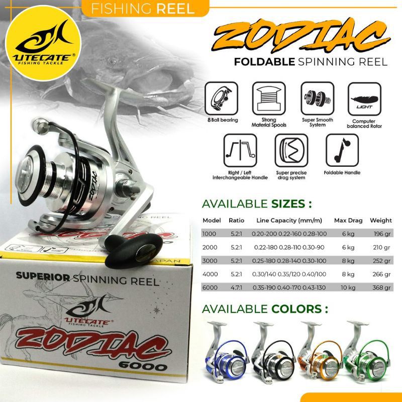 reel utecate zodiac 6000