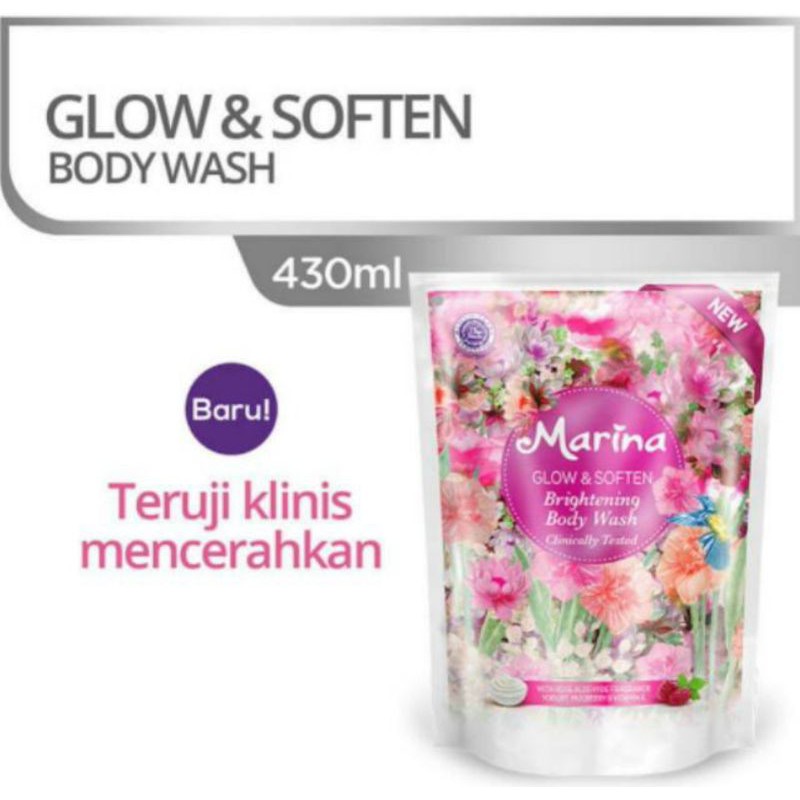 Marina Brightening Body Wash Glow &amp; Soft 430ml