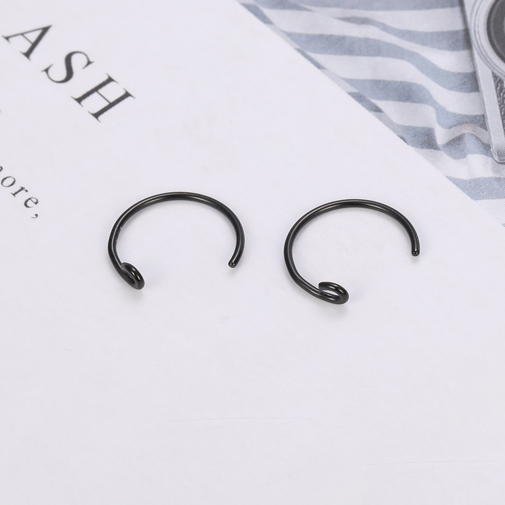 1 Lot / 16pcs Anting Tindik Bibir / Hidung / Telinga / Tubuh Bentuk Angka 8 Bahan Stainless Steel Flexible