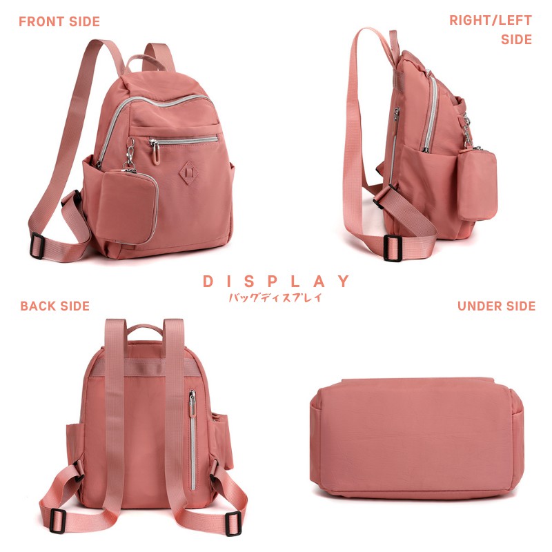 Tas Ransel Wanita COLORFUL FOX 8532 Backpack Wanita Remaja Tas Anti Air WATCHKITE WKOS