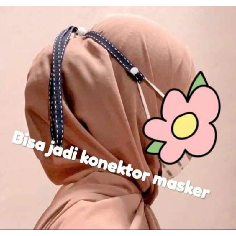 (ISI 12) STRAP MASKER 2 IN 1 MURAH /  STRAP MASKER HIJAB / KALUNG MASKER RANTAI / KALUNG MASKER MUTIARA